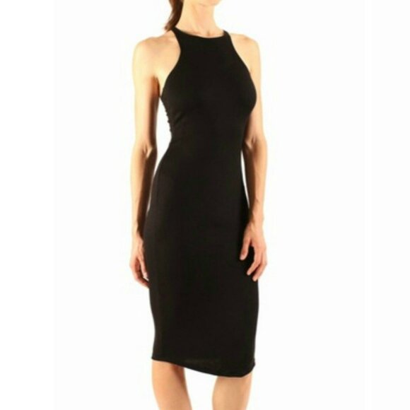 Black Bodycon Tank Dress - Picture 1 of 8